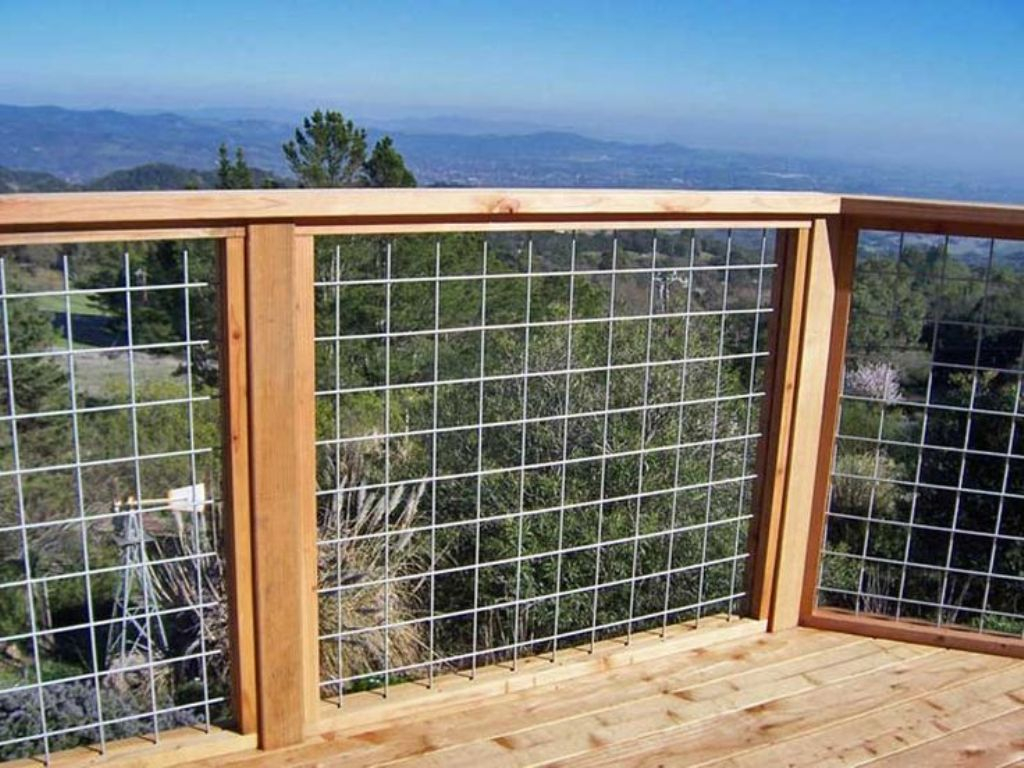 Wire Mesh Deck Railing Systems Diy Wire Deck Railing Deck pertaining to measurements 1024 X 768