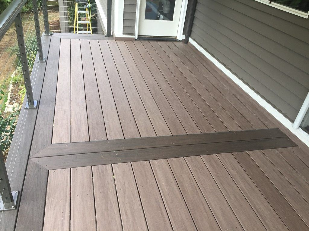 Wolf Pvc Decking In Weathered Ipe With Black Walnut Borders In 2019 pertaining to dimensions 1024 X 768