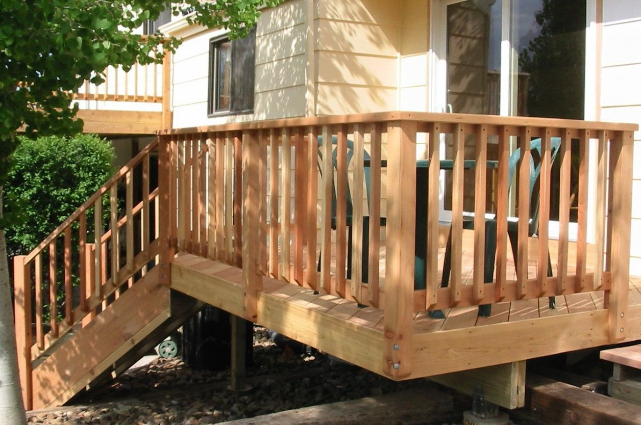 Wood Deck Railing Design Railing Deck Front Porch Wooden Designs inside size 1256 X 834