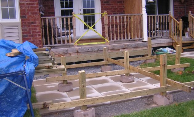 Wood Deck With Concrete Patio And Deck Floating Deck Over Concrete with dimensions 1521 X 1148