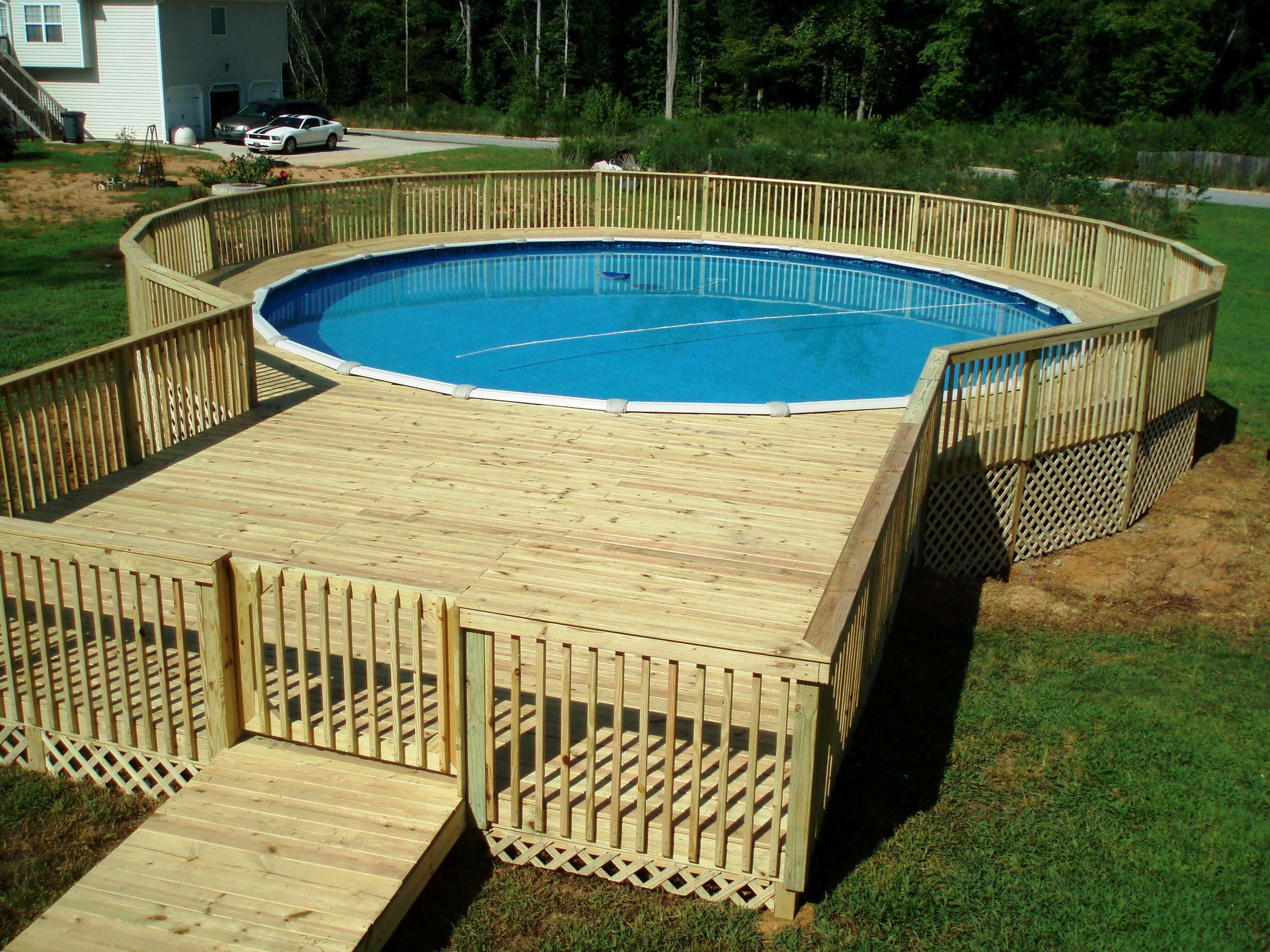 Wooden Decks Around Above Ground Pools Your Decking Ideas Pools throughout dimensions 2816 X 2112