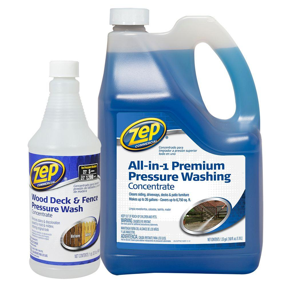 Zep 172 Oz All In 1 Premium Pressure Wash With Wood Deck And Fence with regard to size 1000 X 1000