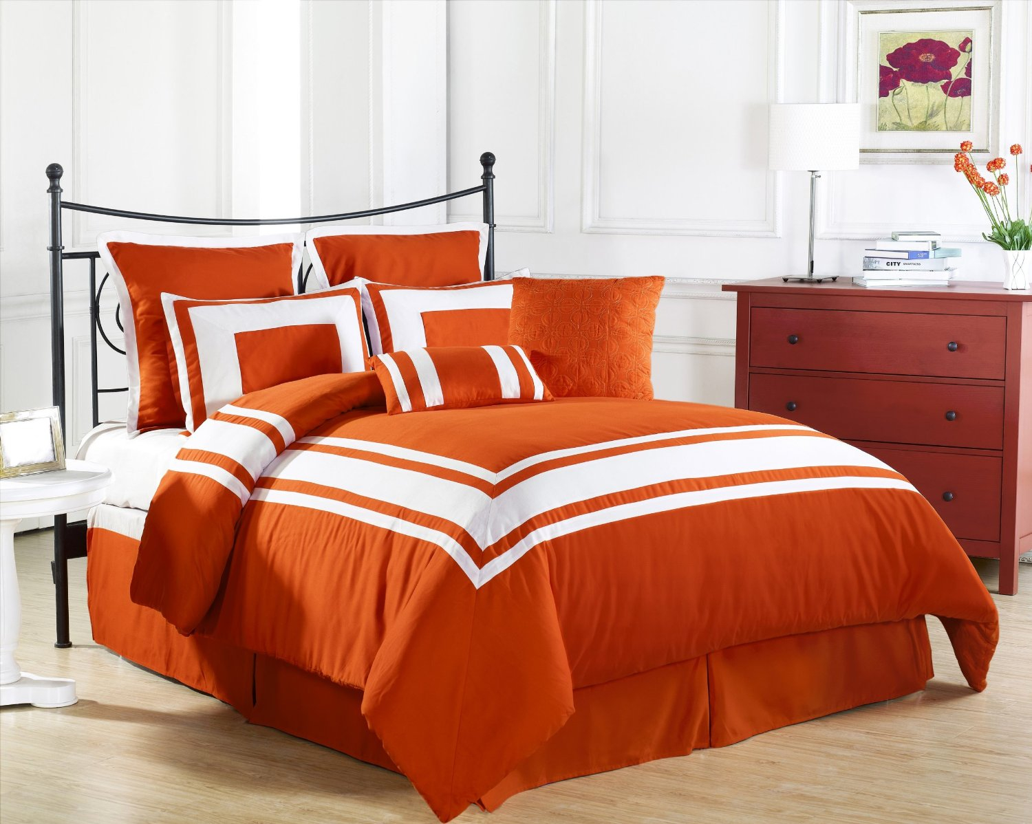 10 Fun Bright Orange Comforters And Bedding Sets within size 1500 X 1198