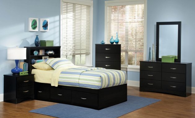 115 Kith Jacob Twin Black Storage Bedroom Set for dimensions 2050 X 1614