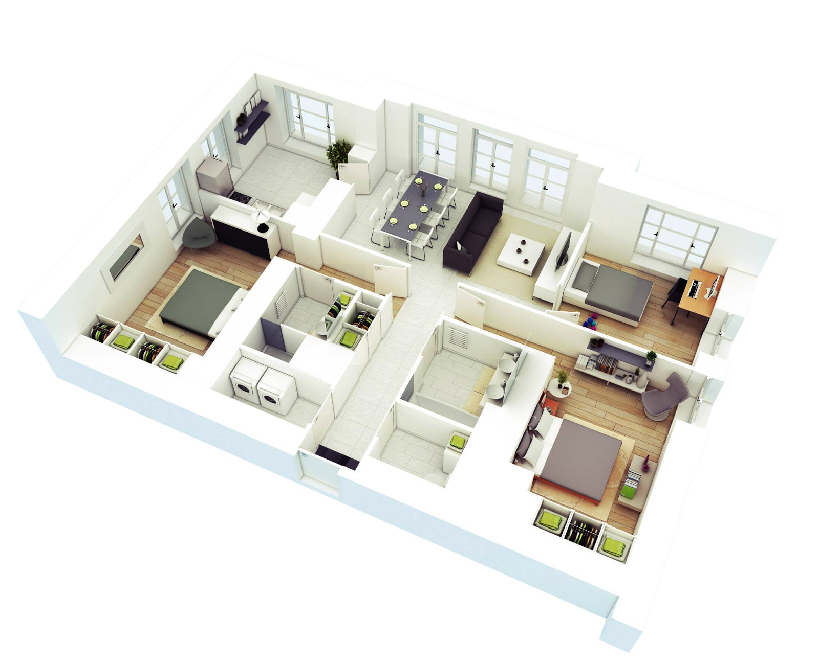 3 Bedroom House Design At Home Design Ideas regarding measurements 1600 X 1303