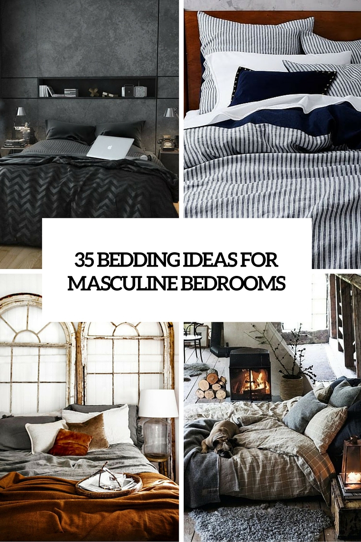 35 Awesome Bedding Ideas For Masculine Bedrooms intended for size 735 X 1102