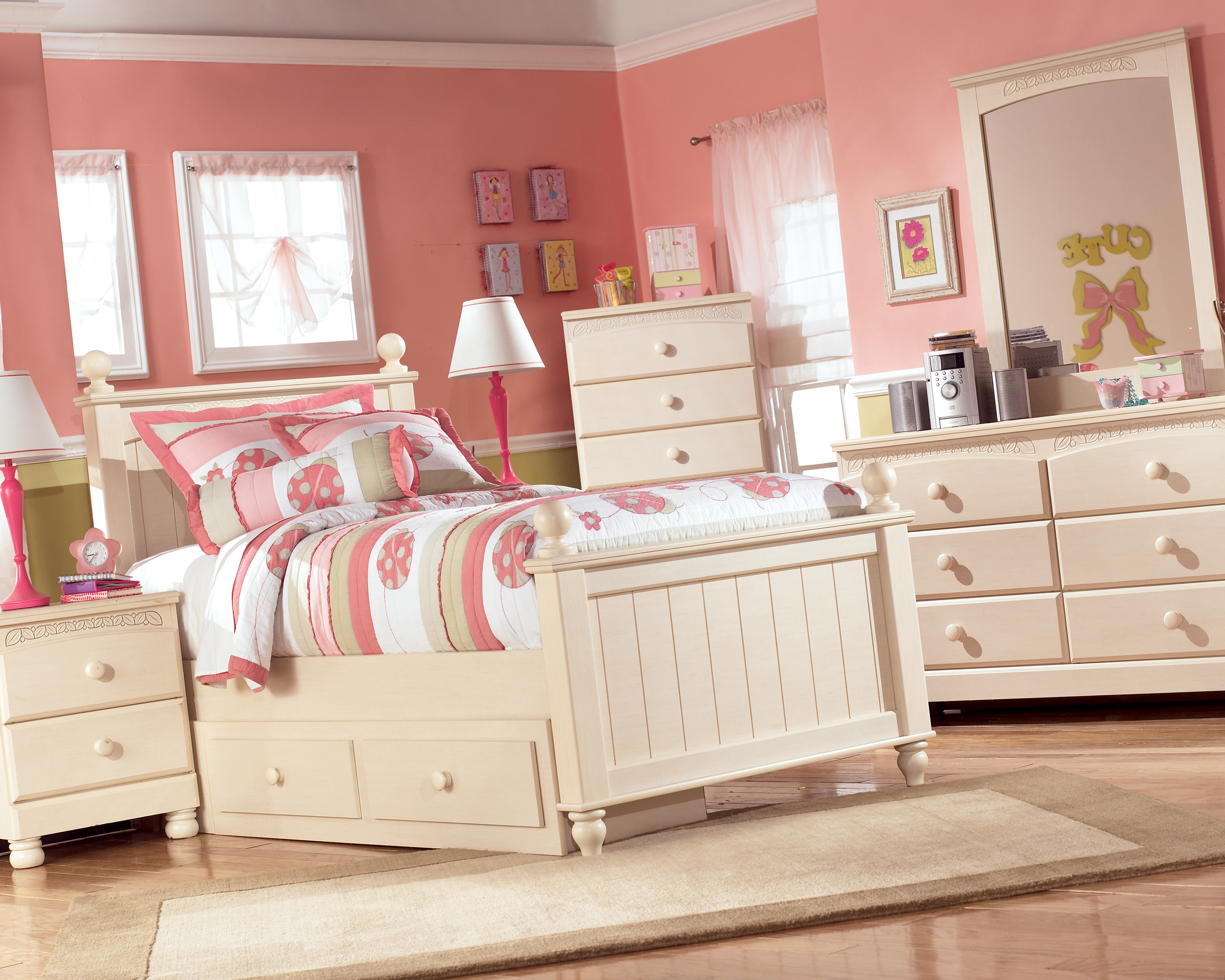 35 Most Perfect Cool Beds For Teens Girls White Bedroom intended for proportions 3000 X 2400