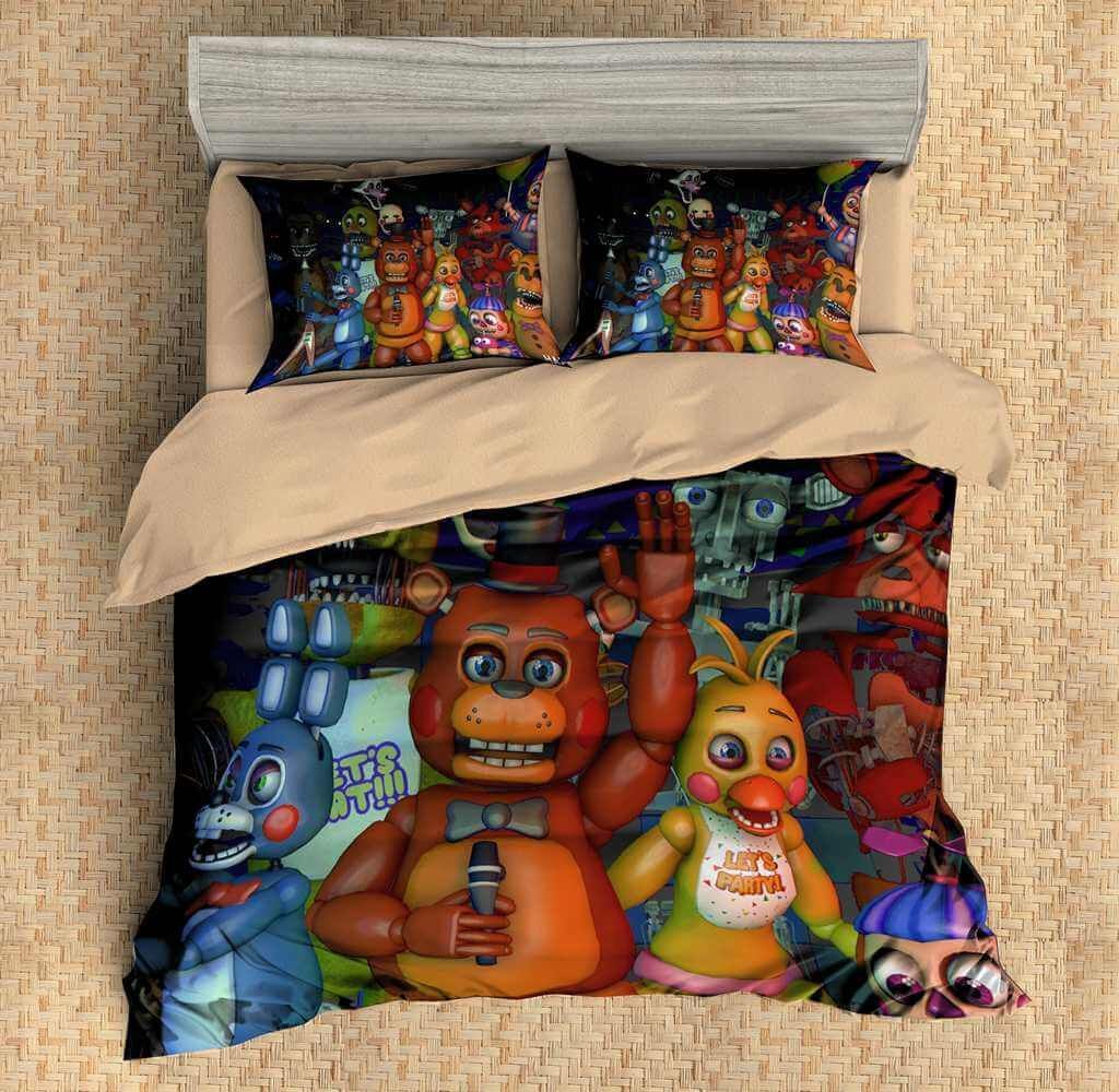 3d Five Nights At Freddys 3pcs Duvet Cover Set Bedding Set Flat inside size 1024 X 1000