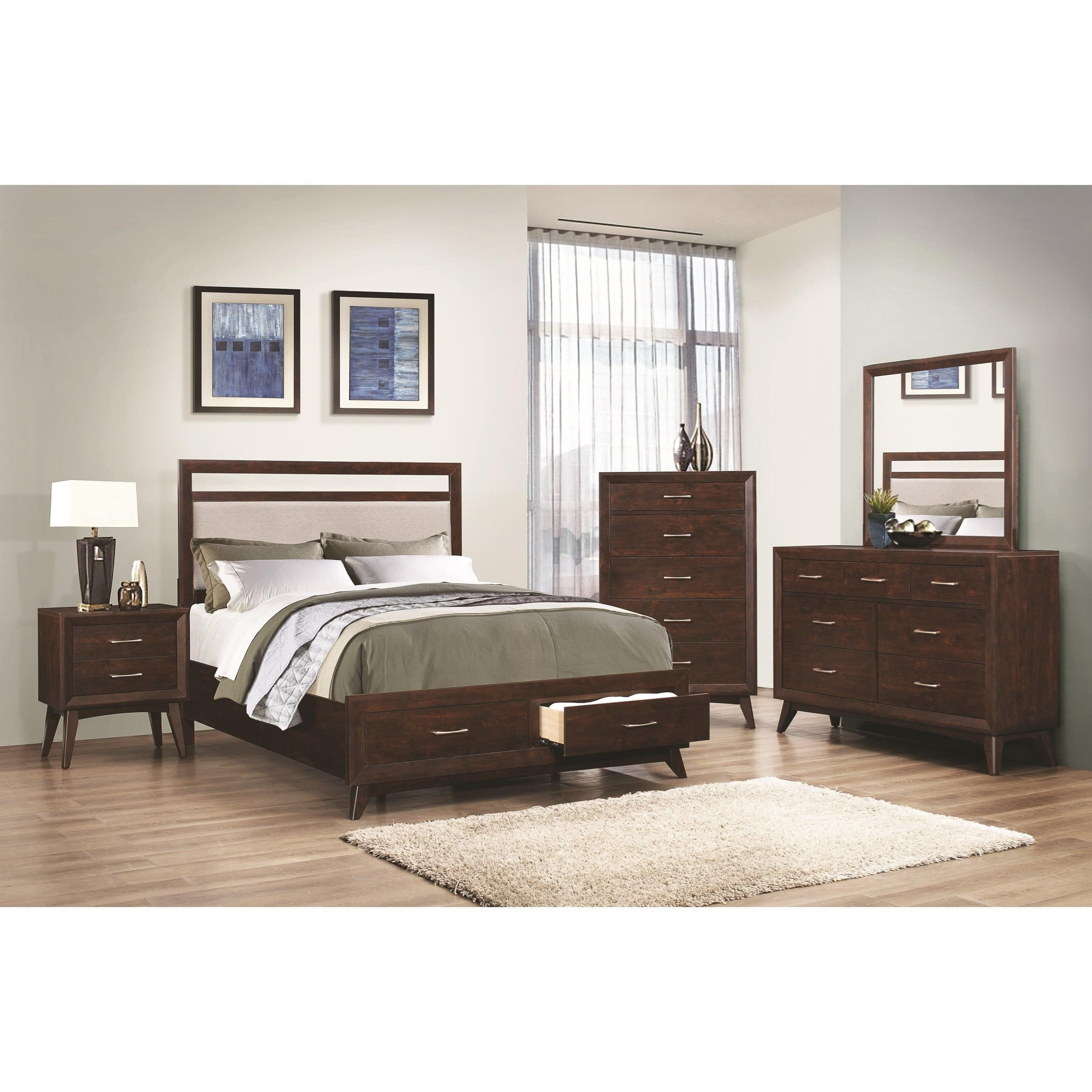 4 Piece Bedroom Set With Storage Bed Dovetail Drawers Furniture with measurements 3200 X 3200