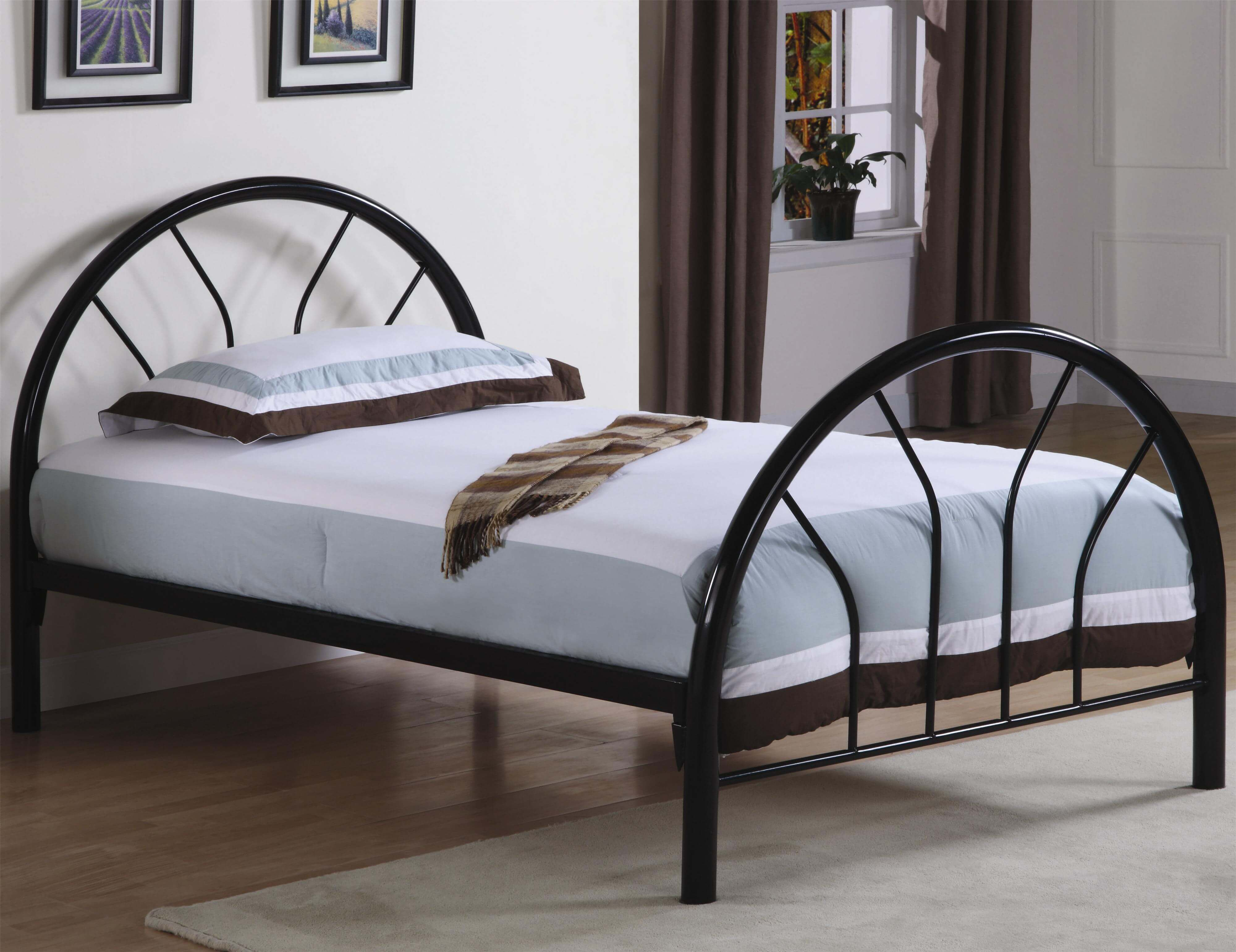 4461 Brooklyn Twin Black Metal Bed intended for sizing 4000 X 3082