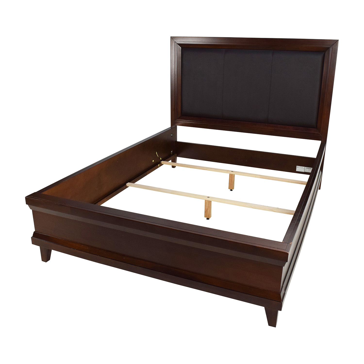 75 Off Raymour Flanigan Raymour Flanigan Vista Queen Bed With Leather Headboard Beds intended for sizing 1500 X 1500