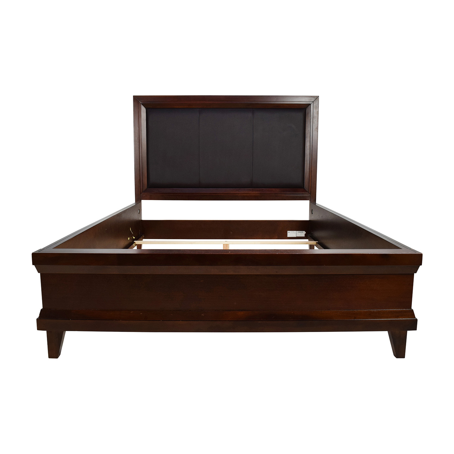 75 Off Raymour Flanigan Raymour Flanigan Vista Queen Bed With Leather Headboard Beds with regard to measurements 1500 X 1500