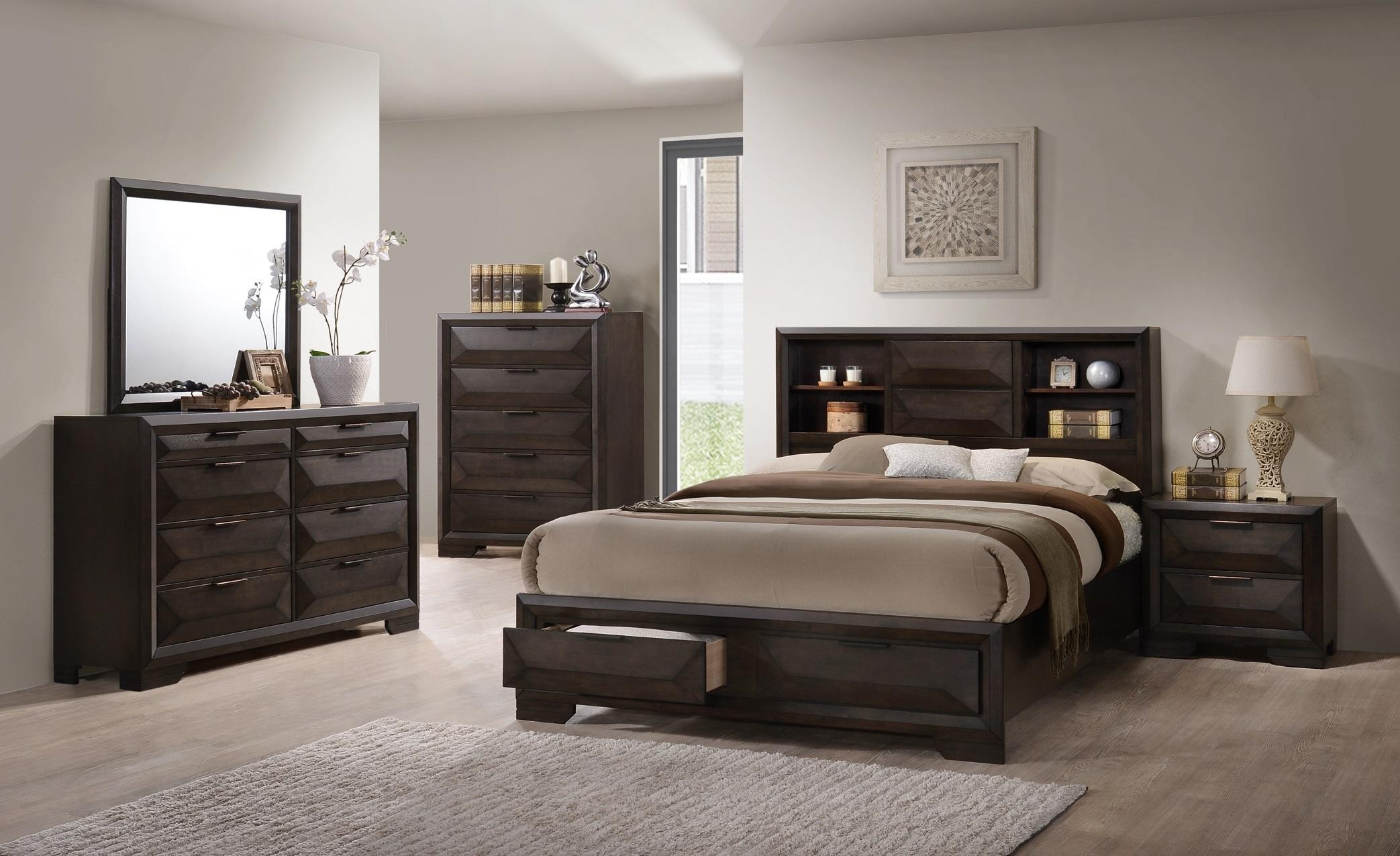 8 Pcs Wooden Bedroom Set With Storage Me 01 971 within dimensions 2086 X 1276