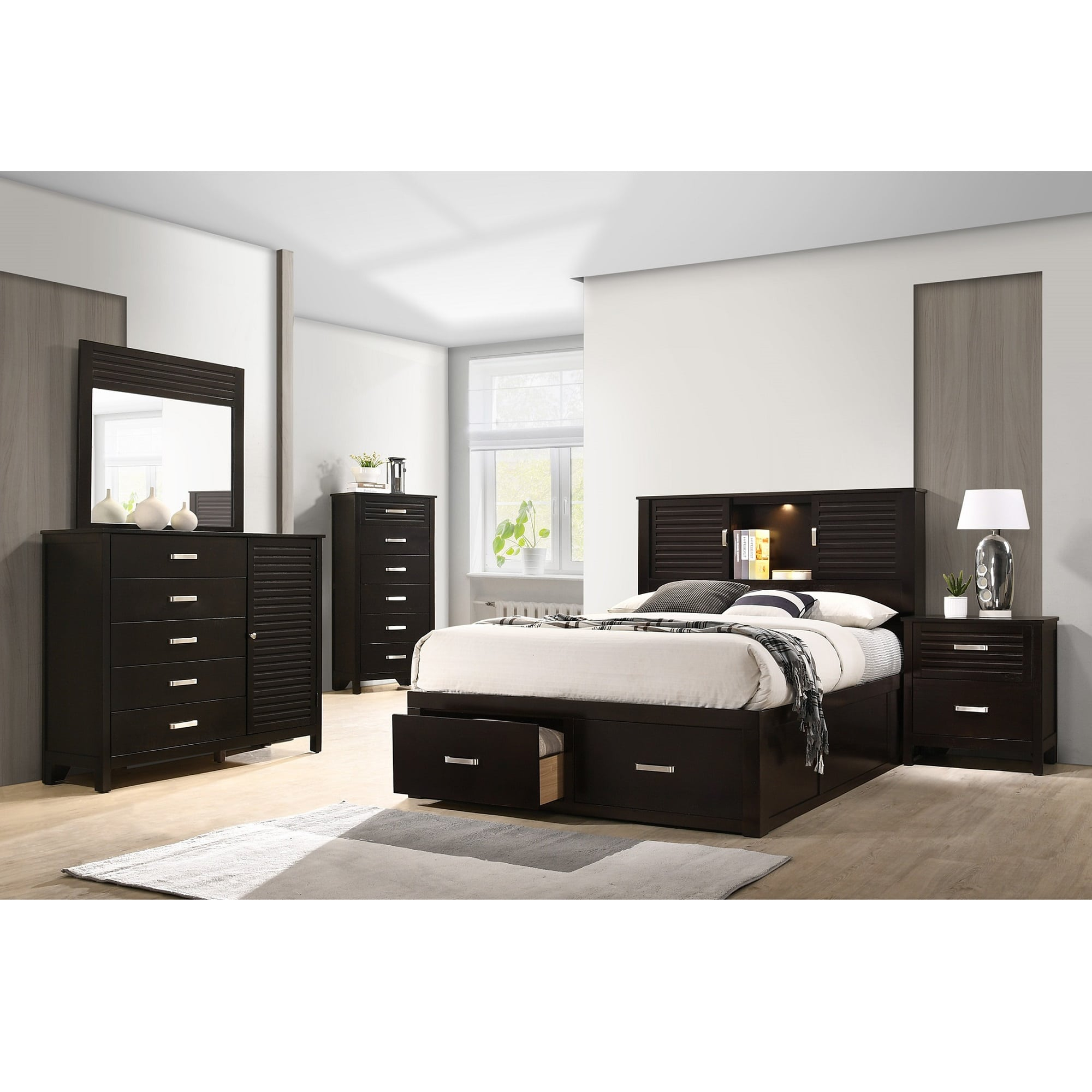 9 Piece Dalton Queen Bedroom Collection With Tight Top Mattress for measurements 2000 X 2000