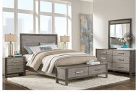 Abbott Gray 7 Pc King Panel Bedroom With Storage In 2019 for dimensions 3000 X 1663