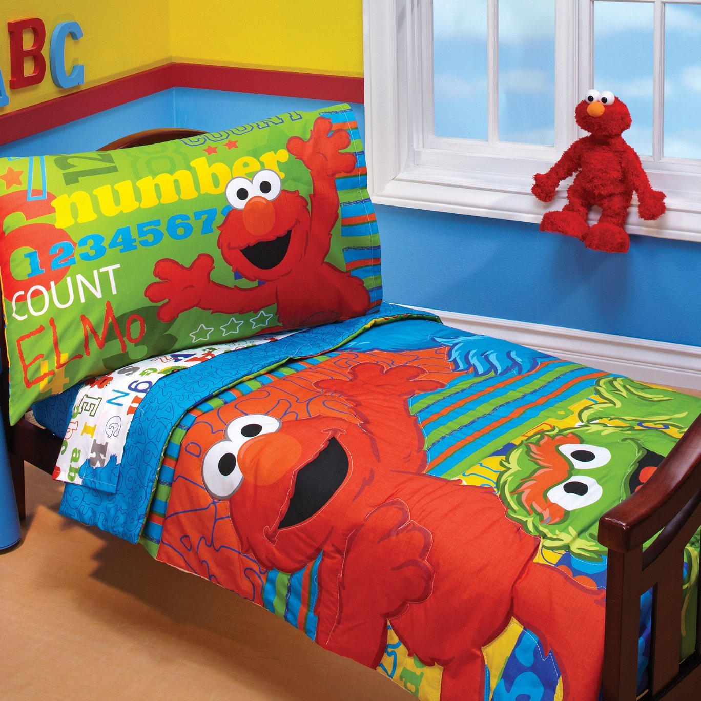 Elmo Bedroom Set Bulbs Ideas   Abc 123 4 Piece Toddler Bedding Set With Regard To Proportions 1368 X 1368 