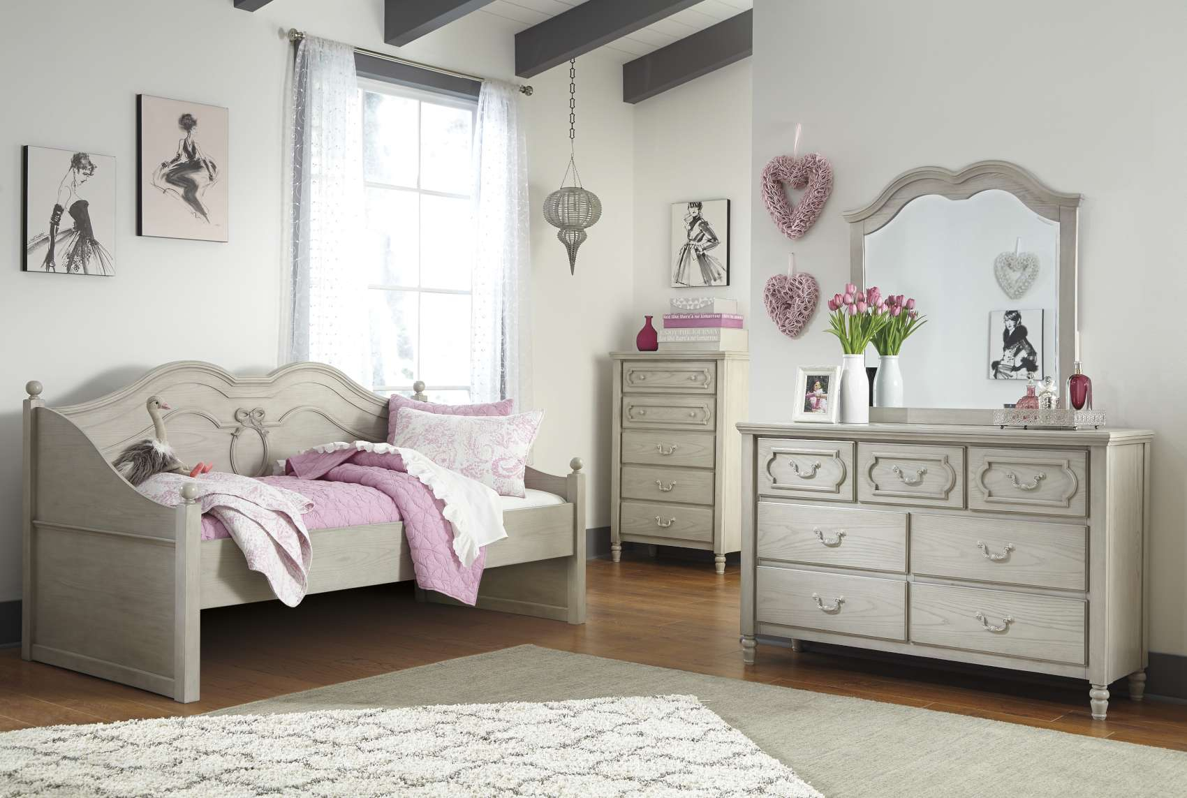 Abrielle Gray Bedroom Collectionb583 within proportions 1700 X 1143