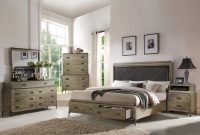 Acme Athouman 4pc Panel Storage Bedroom Set In Weathered Oak in sizing 1476 X 1056