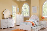 Acme Cecilie 4pc Upholstered Bedroom Set In White inside measurements 1000 X 800