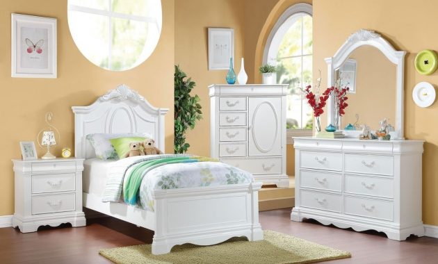 Acme Estrella 4pc Twin Bedroom Set In White pertaining to sizing 1100 X 1100