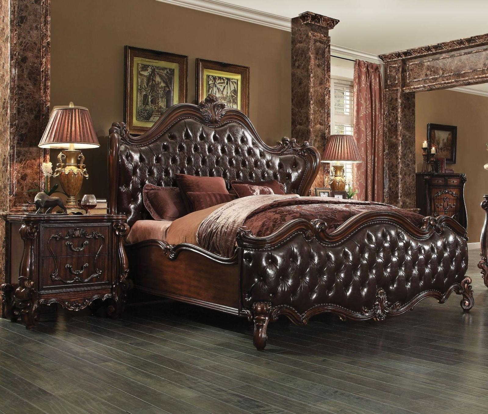 Acme Furniture 21120q Versailles Dark Brown Queen Panel Bedroom Set 3 Pcs in size 1600 X 1357