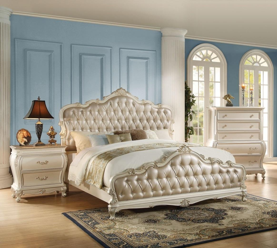 Acme Furniture Chantelle 3 Piece King Size Bedroom Set pertaining to proportions 1164 X 1040