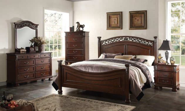 Acme Manfred Panel Bedroom Set In Dark Walnut pertaining to dimensions 1799 X 1218