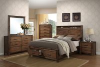 Acme Merrilee 4pc Storage Bedroom Set In Oak with dimensions 1280 X 960
