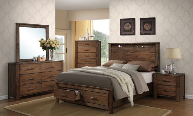 Acme Merrilee 4pc Storage Bedroom Set In Oak with dimensions 1280 X 960