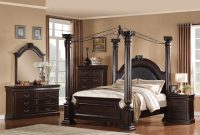 Acme Roman Empire Ii Poster Bedroom Set W Canopy In Cherry regarding size 1882 X 1312