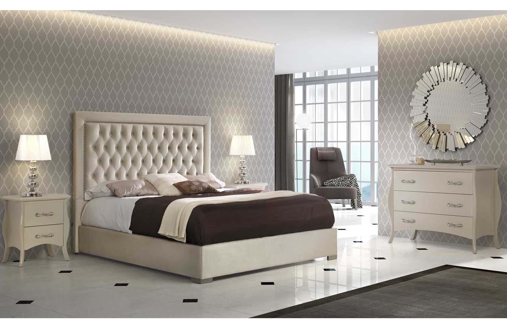 Adagio Ivory Bedroom Set Esf inside size 1700 X 1100