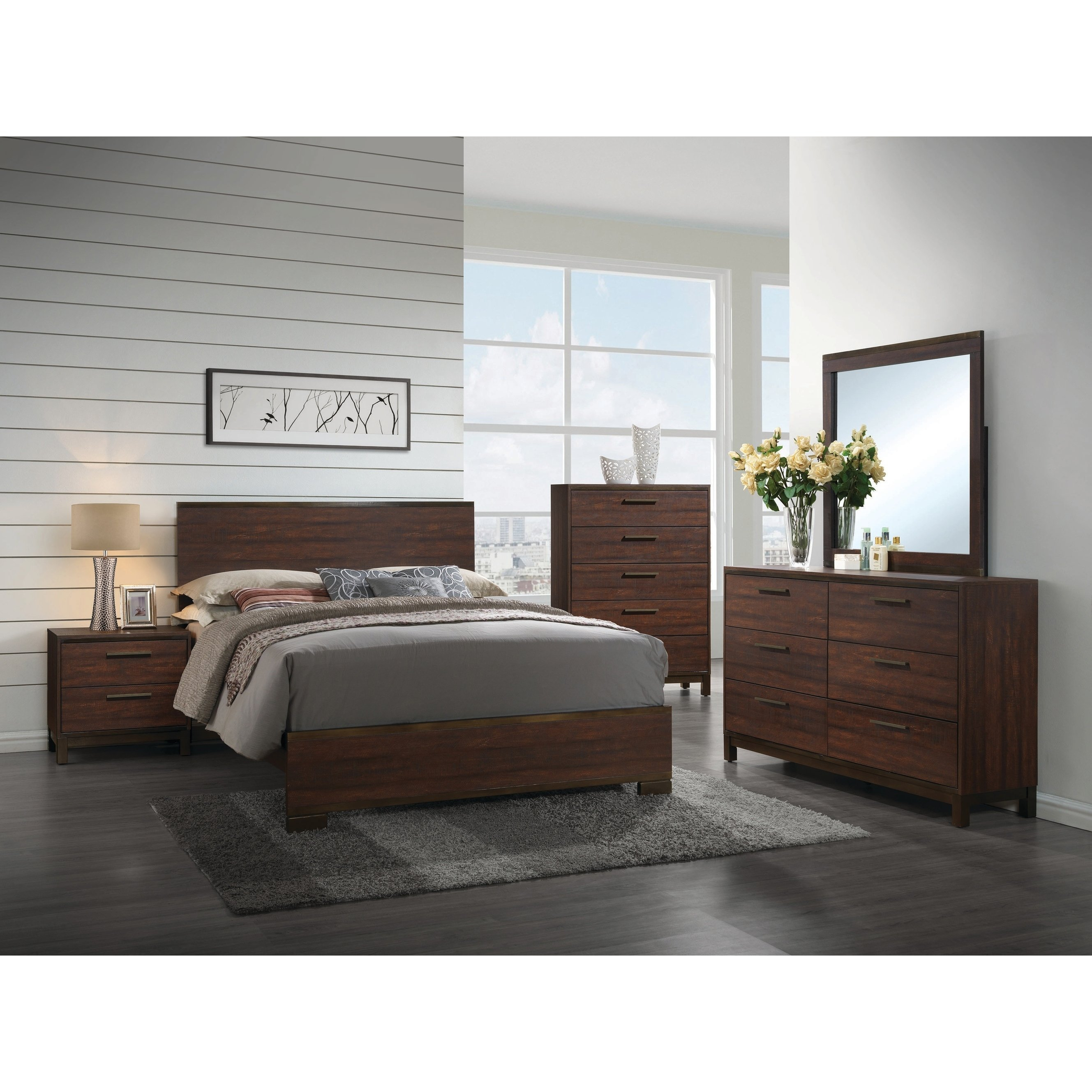 Advice Rustic Bedroom Sets Carbon Loft Matoba Transitional Tobacco 4 with regard to size 2657 X 2657