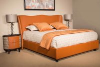 Aico 21 Cosmopolitan Orange Upholstered Wing Bedroom Set Collection Diablo Orangeumber with proportions 1542 X 1040