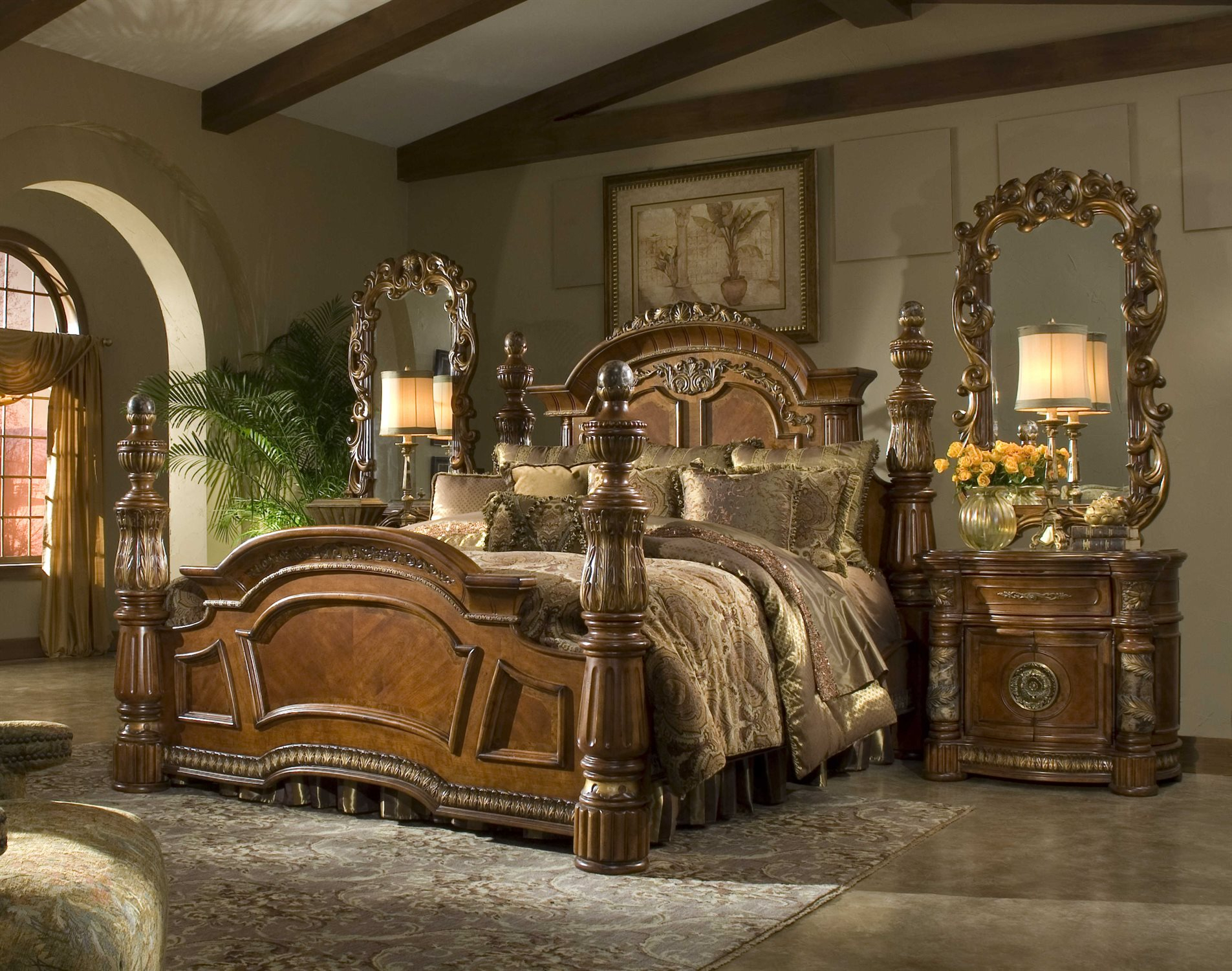 Aico Furniture Villa Valencia Bedroom Set pertaining to dimensions 1905 X 1500