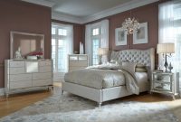 Aico Michael Amini Hollywood Loft Upholstered Platform Bedroom Set with regard to dimensions 1100 X 864