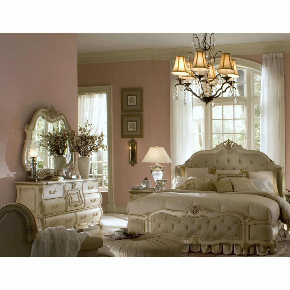 Aico Michael Amini Lavelle Queen Wing Mansion Bedroom Set 6 Pc In Blanc regarding sizing 1000 X 1000