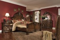 Aico Windsor Court Bedroom Set Collection Vintage Fruitwood Finish regarding size 1442 X 1040