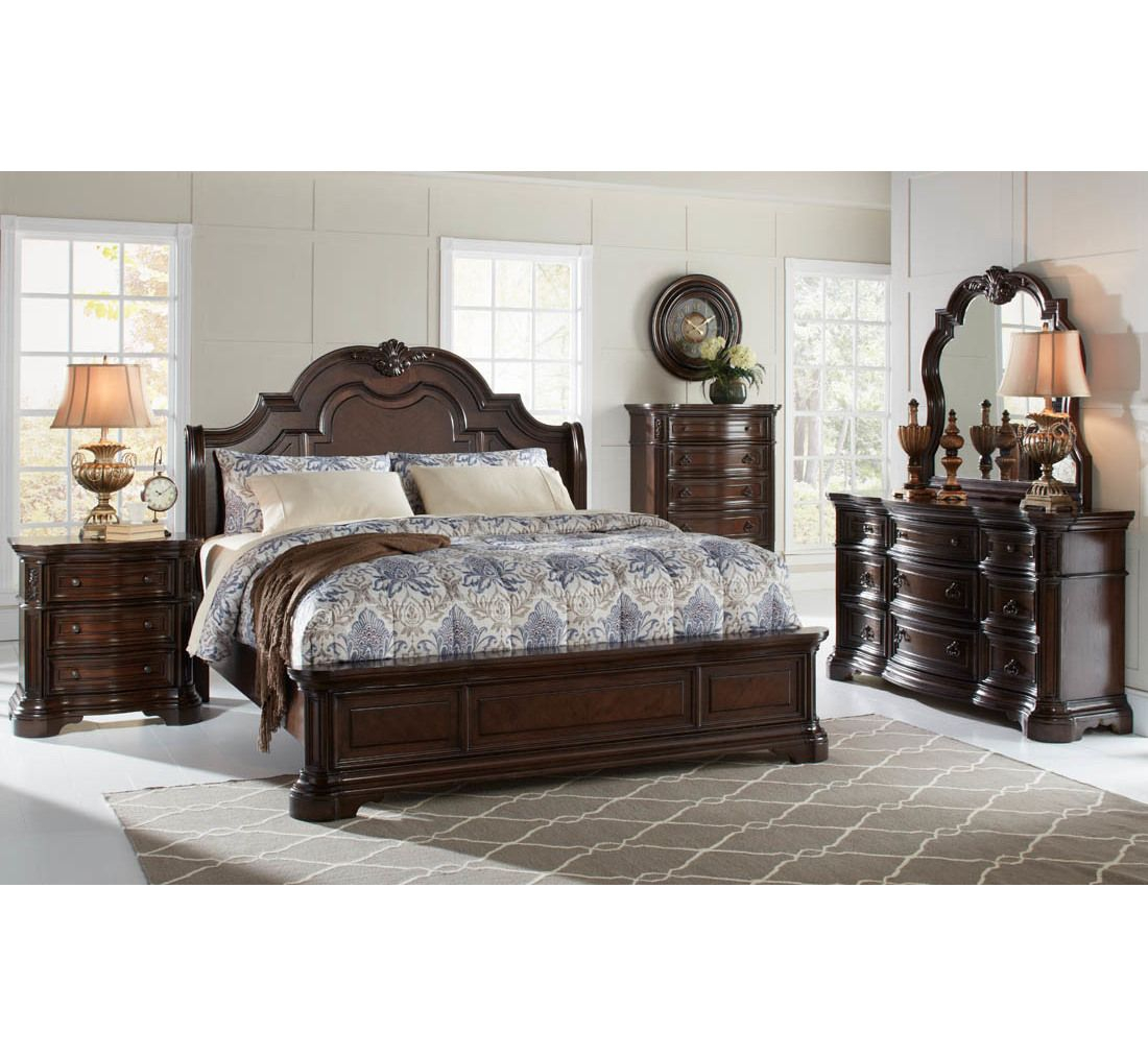 Alexandria 5 Pc Queen Bedroom Group Badcock More Furniture Must throughout proportions 1100 X 1012
