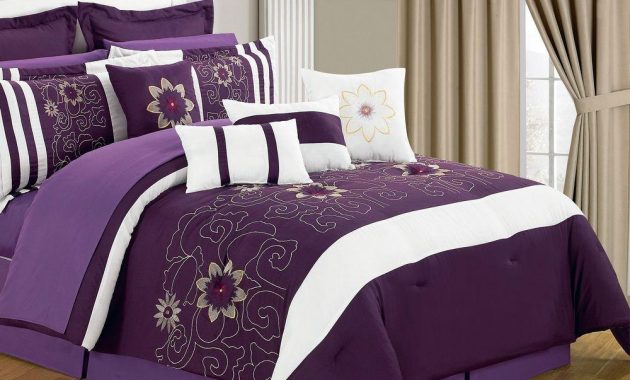 Amanda Purple 24 Piece Queen Comforter Set In 2019 Products inside sizing 1000 X 1000