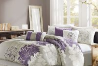 Amaryllis Purple Floral 7 Pc Comforter Bed Set Madison Park throughout measurements 2000 X 2000