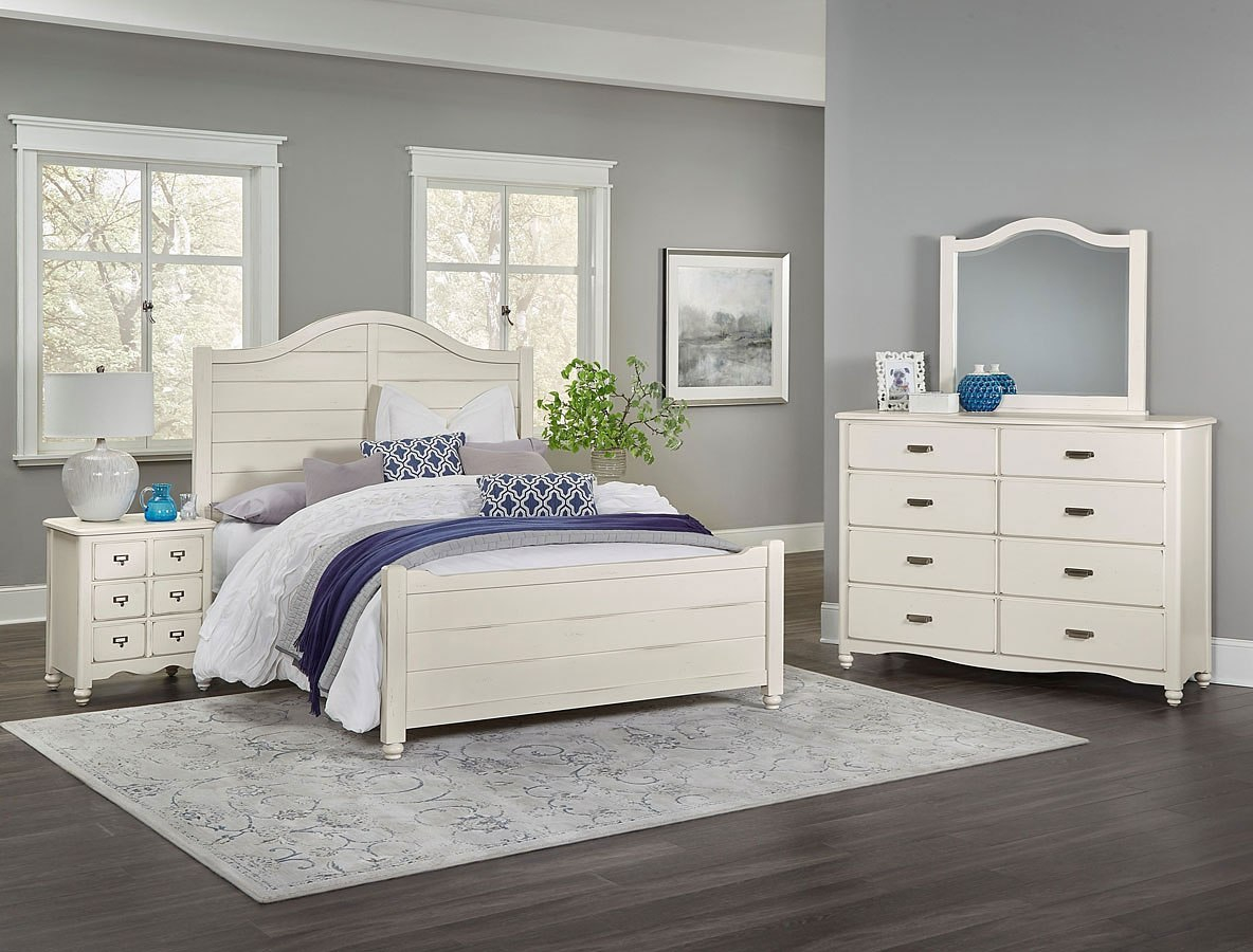 American Maple Youth Shiplap Panel Bedroom Set Dusky White Vaughan with size 1184 X 900