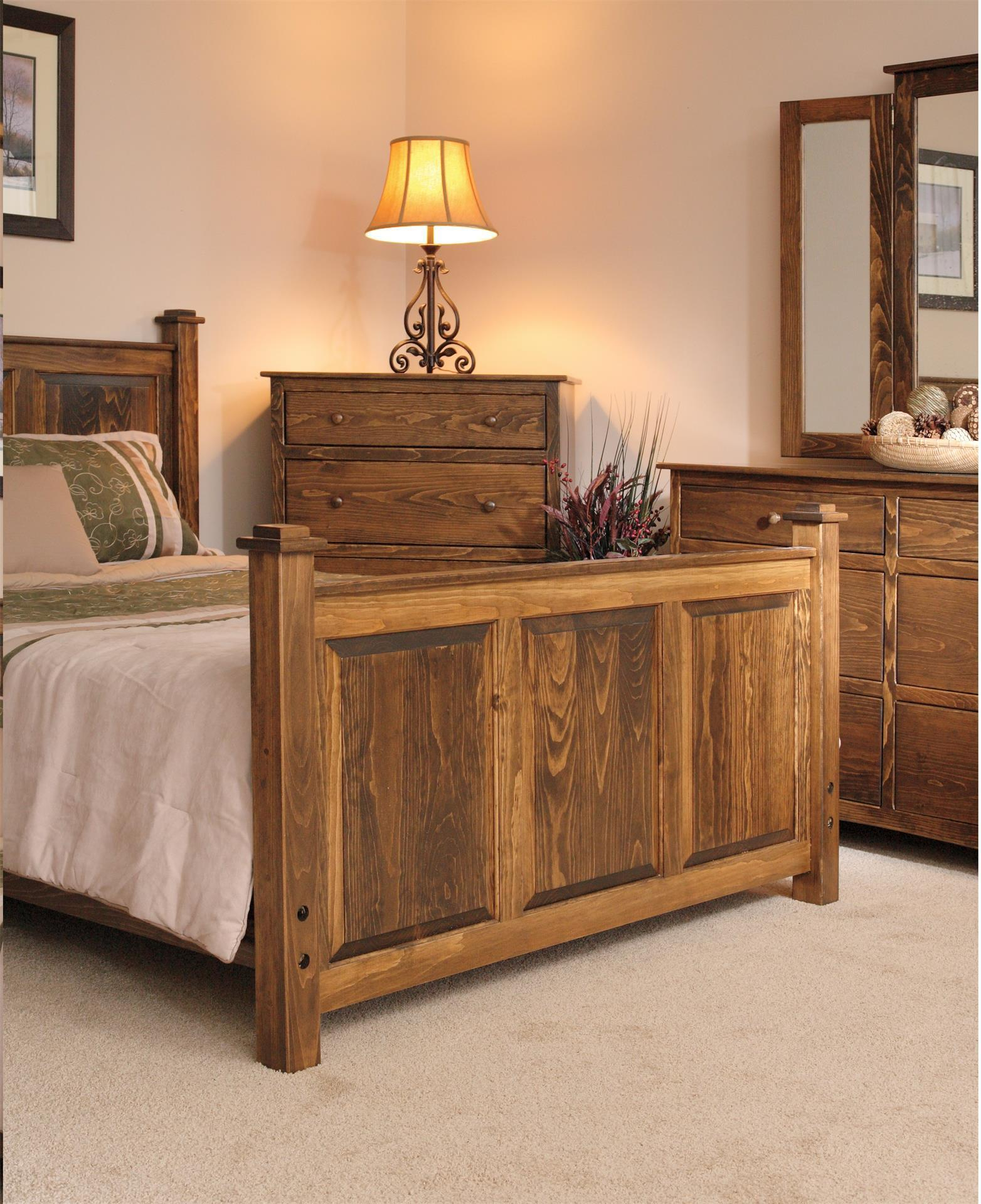 American Shaker Pine Three Piece Bedroom Set in sizing 1564 X 1920
