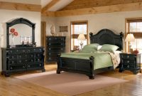 American Woodcrafters Heirloom Collection Poster Bedroom Set In Black With Rub Through Highlights 2900 Posterb inside size 1280 X 1002