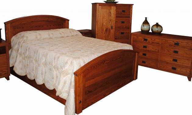 Amish Custom Made Red Oak Mission Bedroom Set Bedroom Furniture intended for dimensions 3749 X 2001