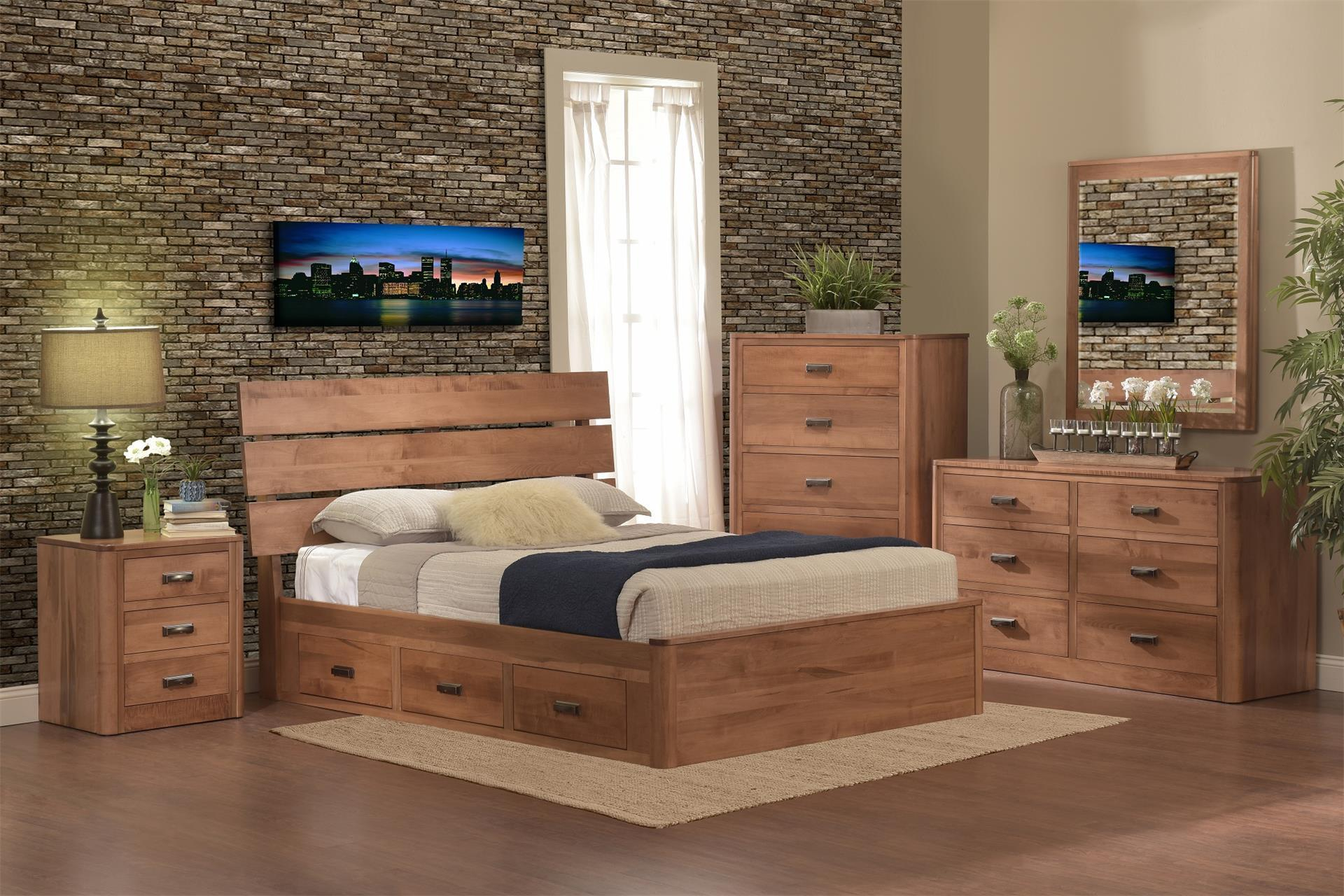 Amish Galaxy Storage Five Piece Bedroom Set in measurements 1920 X 1280