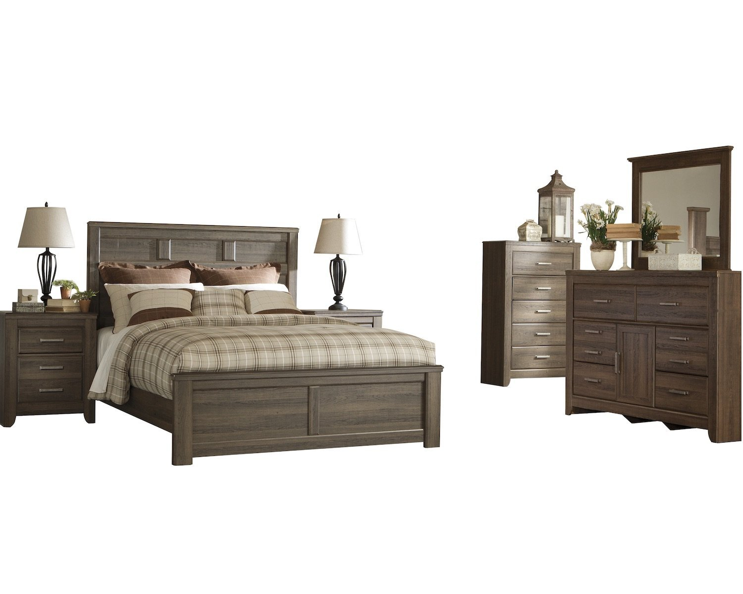 Amusant 6 Piece Cal King Bedroom Set Bevelle Audrey Torsten Gray with regard to dimensions 1500 X 1200