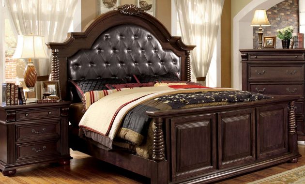 Angelica Traditional Brown Cherry 3 Piece Bedroom Set throughout measurements 1439 X 1439