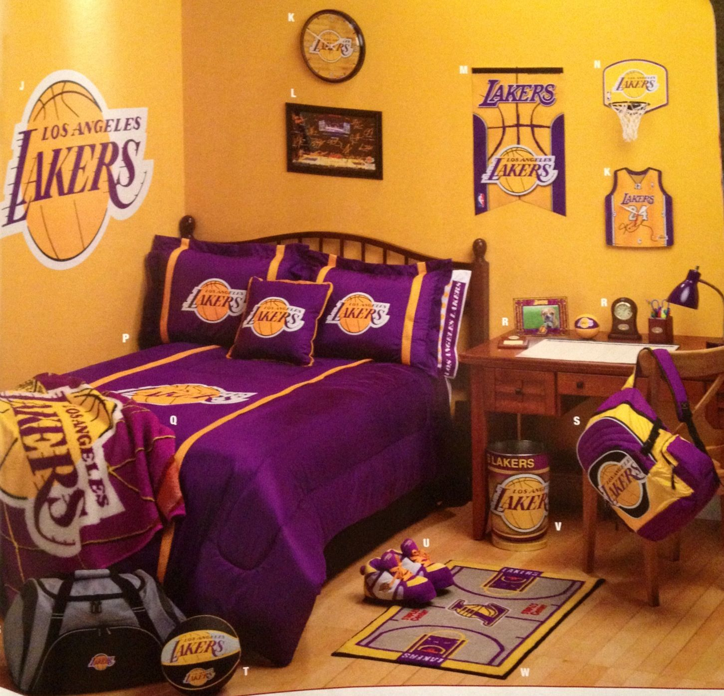 Another Idea For A Laker Fans Room My Love Sports for measurements 1451 X 1395
