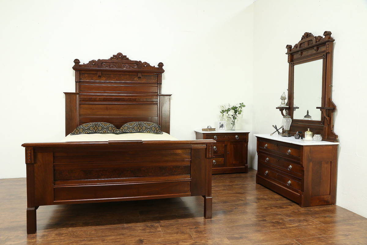 Antique Eastlake Oak Bedroom Set Bedroom Furniture in dimensions 1200 X 800