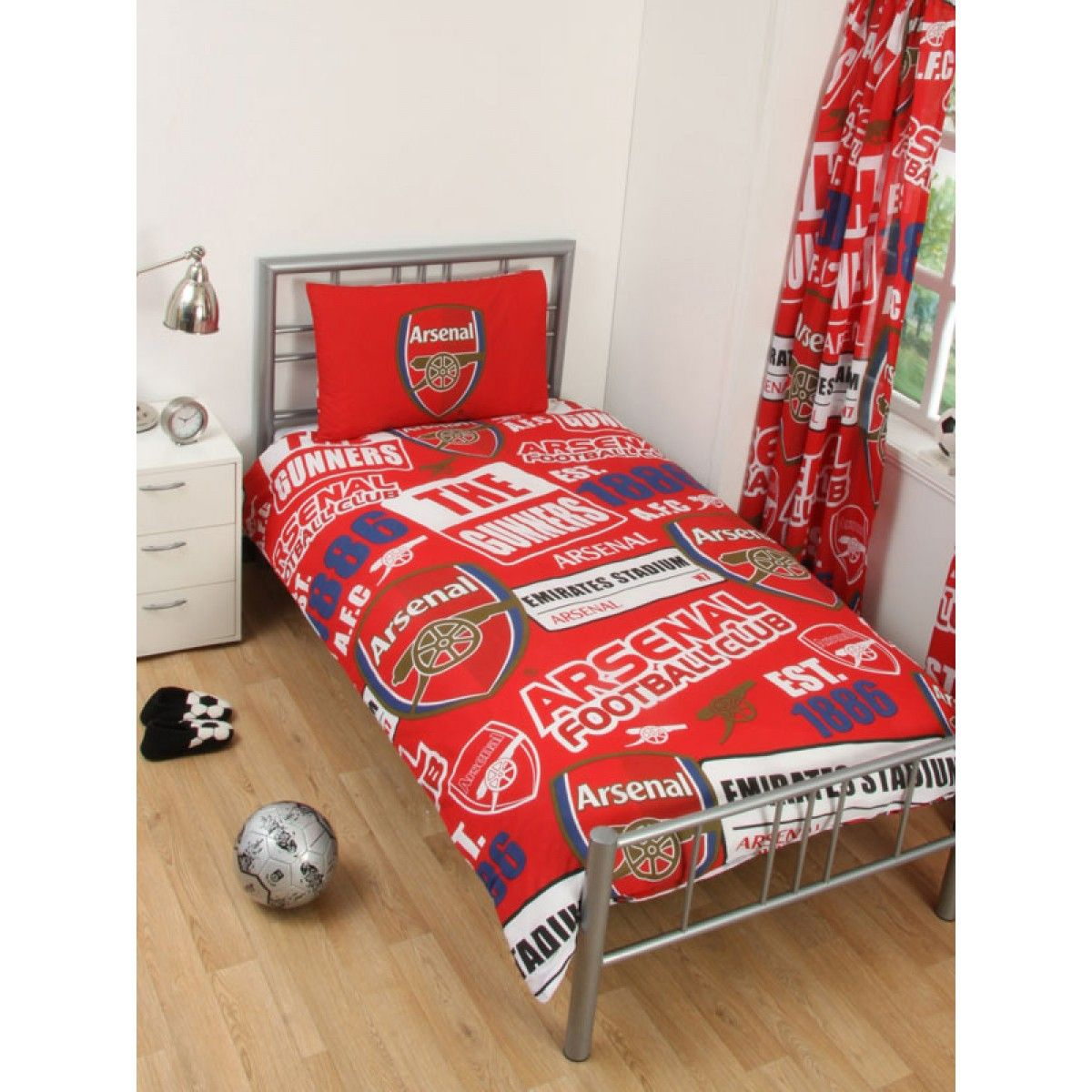 Arsenal Fc 50 Ultimate Bedroom Makeover Kit Duvet Cover Ars148 inside proportions 1200 X 1200
